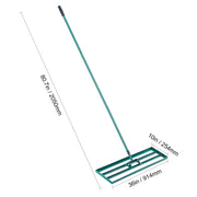 Lawn Rake - Leaf Rake - Rake - Leveling Rake - Lawn Leveler - Heavy Duty Lawn Leveling Rake - 10x36inch - with 78inch Steel Extended Handle - for Garden Golf Lawn Farm