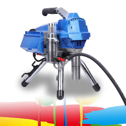 Airless Verfpistool – Spuitpistool – Verfspuit – Elektrisch Verfpistool – Airless Spray Gun – 3000W Vermogen – 3000 PSI Druk – Blauw - QUORE
