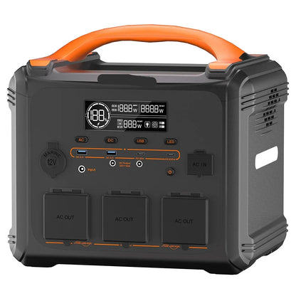 Powerstation - Stroomgenerator - Powerbank - Draagbare - LiFePO4 Batterij - 1102Wh - 1200W - Zonnegenerator - 1.2 Uur Snelladen - LED Zaklamp - 10 Outputpoorten