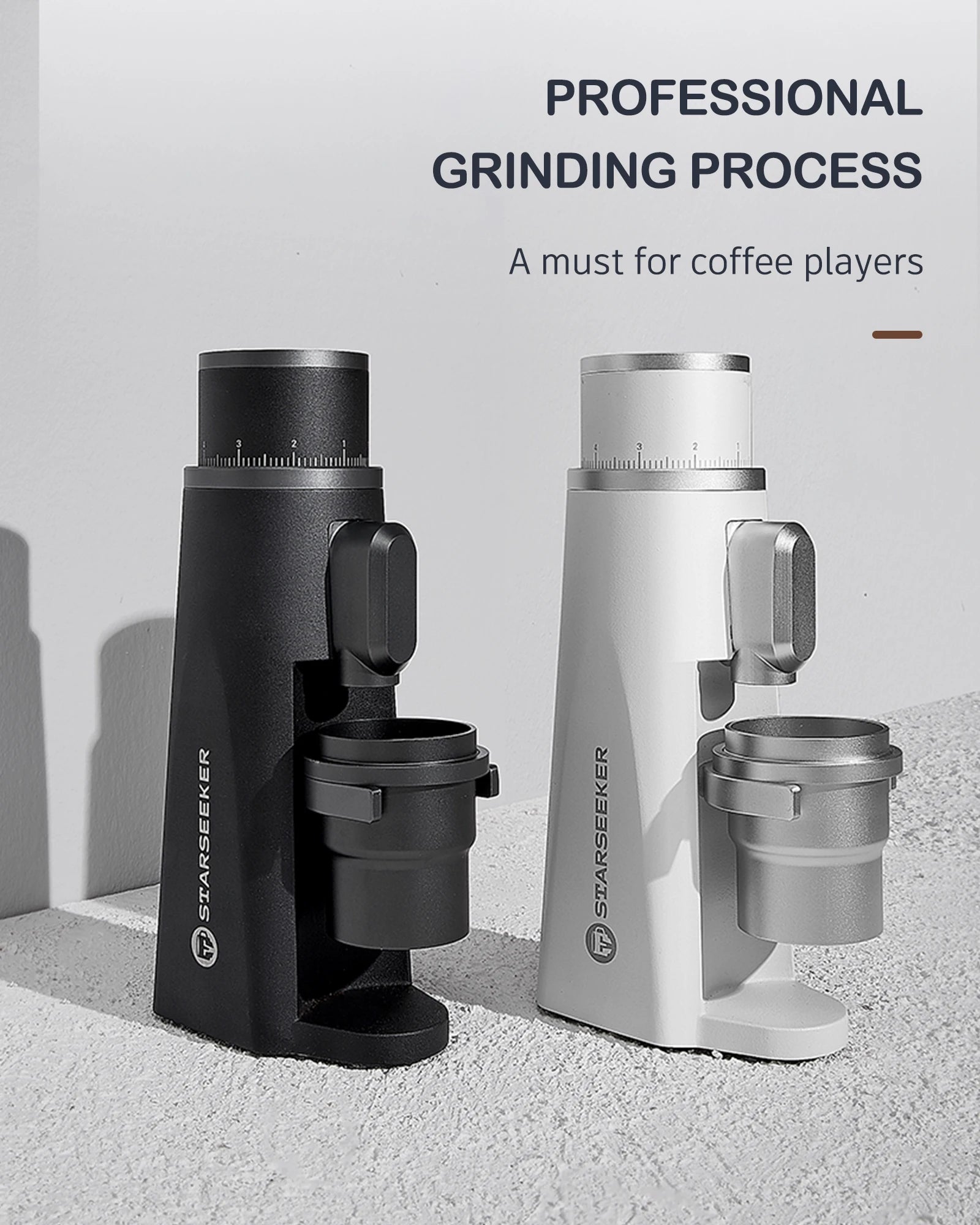 Elektrische Koffiemolen – Koffiemolen – Koffiemolen Met Maalkegel – Koffiebonenmolen – Instelbare Maling – 48W Motor – Aluminium Behuizing - QUORE