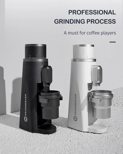 Elektrische Koffiemolen – Koffiemolen – Koffiemolen Met Maalkegel – Koffiebonenmolen – Instelbare Maling – 48W Motor – Aluminium Behuizing - QUORE