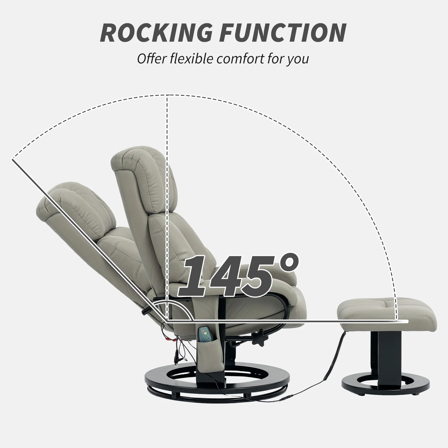 Relaxfauteuil – Massagestoel – Relaxstoel – Zithoekstoel – 10 Massagepunten – Verstelbare Rugleuning