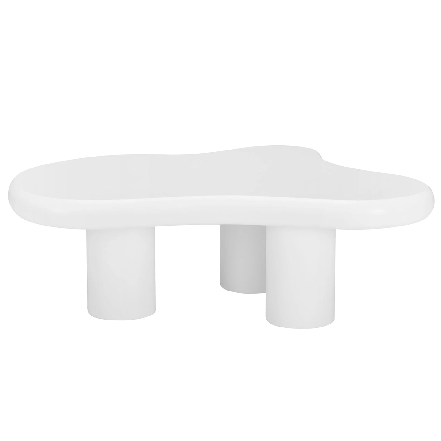Salontafel Wolkenvorm – Koffietafel – Tafel – Woonkamertafel – Middentafel – Wit – MDF Met Viltglijders – Compact 97x67x32 cm