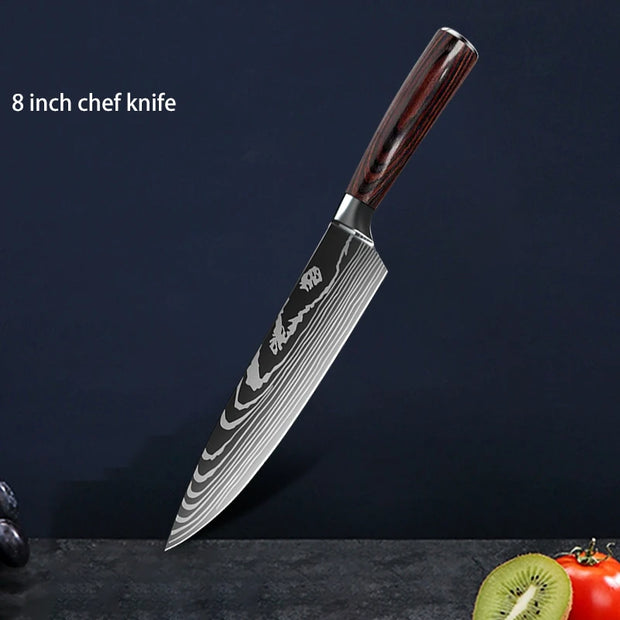 Professionele Keukenmessen - 10-delige Messenset - japanse messen - Messensets - QUORE