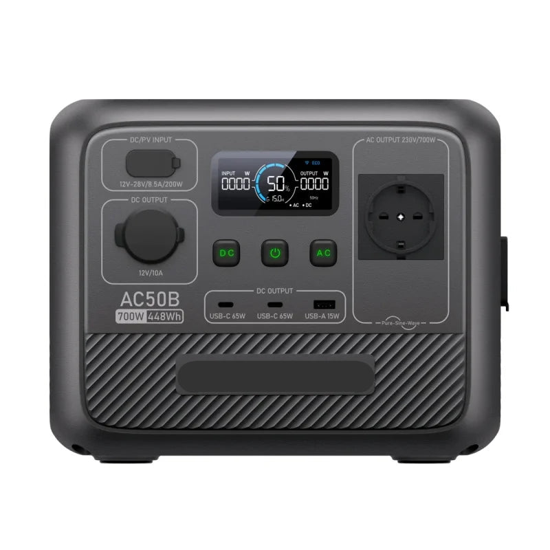 Powerstation – Draagbare Accu – Mobiele Stroomvoorziening – Back-up Batterij – 448Wh Capaciteit – 700W Output