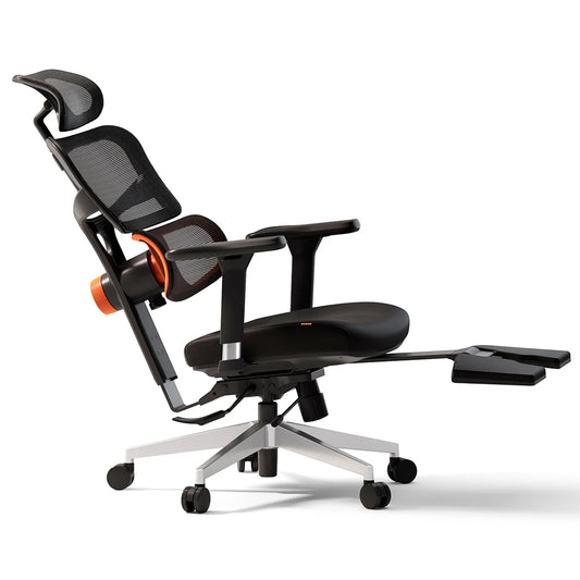 Ergonomische Bureaustoel – Gamingstoel - Comfortabele Stoel – Kantoorstoel – Thuiswerkstoel – Instelbare Rugleuning – Ademend Mesh – Uitschuifbare Voetensteun