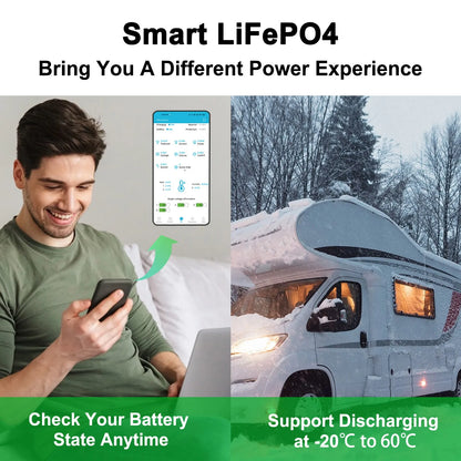 LiFePO4 Accu – 12V Accu – Camper Accu – Bootaccu – Off-Grid Accu – 100Ah Capaciteit – Bluetooth Monitor