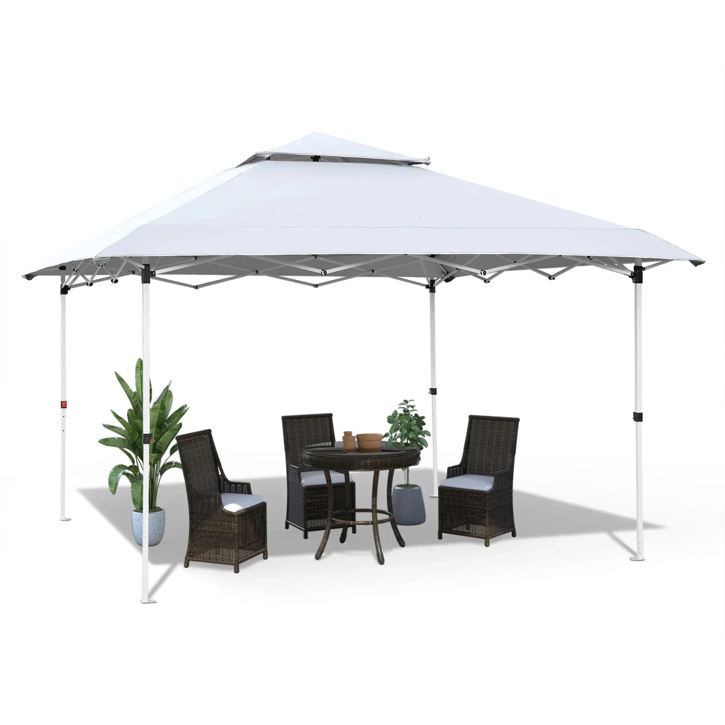 Partytent – Tuinent – Paviljoen – Pop-Up Tent – Waterdicht – UV-Bestendig – Aluminium Frame - Lichtgrijs
