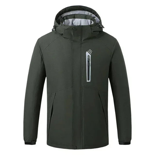 Heating Jacket - Heated Bodywarmer - Heated Clothing - For Men - 8 Zone Heating Jacket - Winter Electric Heated Clothing - USB Charging - Waterproof - Windbreaker - Size M - Army Green