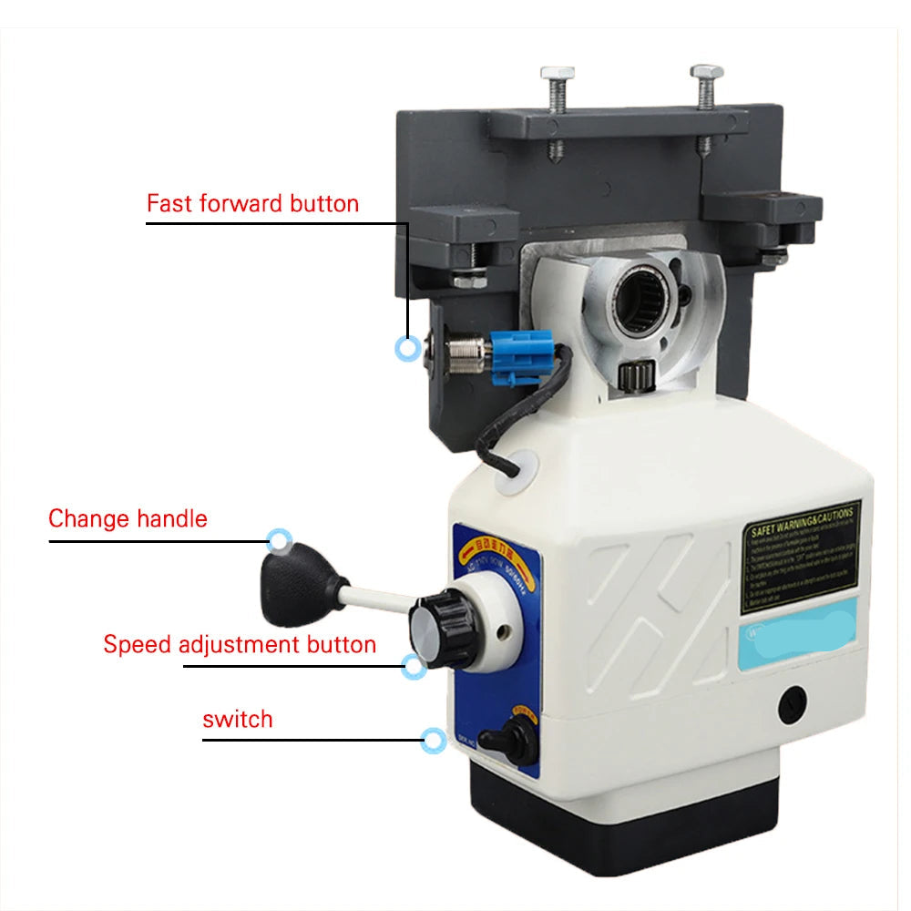 Automatische Tafelvoeding – Tafelvoeding Voor Freesmachines – Elektrische Tafelvoeding – Snelheidsregeling – Aluminium Ontwerp – 0-190 RPM – Compact En Robuust - QUORE