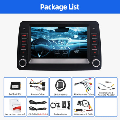 ESSGOO Android 14 Car Radio Carplay For Fiat Panda 2003-2012 GPS Navigation MP5 Player Bluetooth Car Stereo HD Touchscreen - QUORE