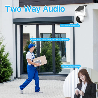 Beveiligingscamera - Camerabewaking - Draadloos - voor Buiten - 4 Stuks - 2K Ultra HD - met Zonnepaneel - Sirene-alarm - Humanoïde detectie - Tweerichtingsaudio - 4CH - NVR Recorder - Wit