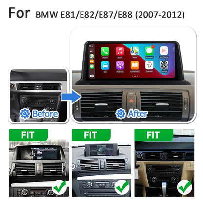 Multimedia Scherm BMW E81 E82 E87 E88 – Auto Radio – Navigatiescherm – Touchscreen – 2-DIN – 10,25 Inch HD Display – CarPlay Android Auto – Bluetooth Autolink AirPlay