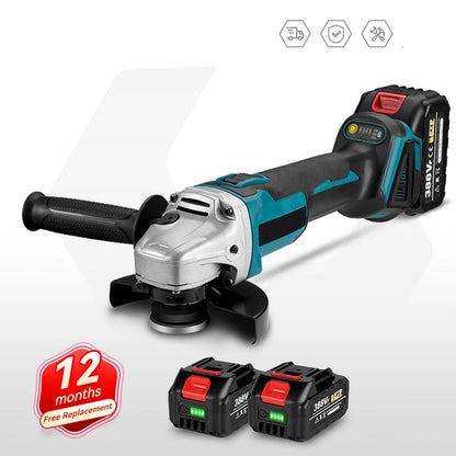 Accu Haakse Slijper - 125 mm - Draadloos Slijptol - 18V - Brushless Motor - 8500 RPM - 3000W - 3 Snelheden - Voor Slijpen - Snijden - en Polijsten - Compact en draagbaar - Zonder Accu - QUORE