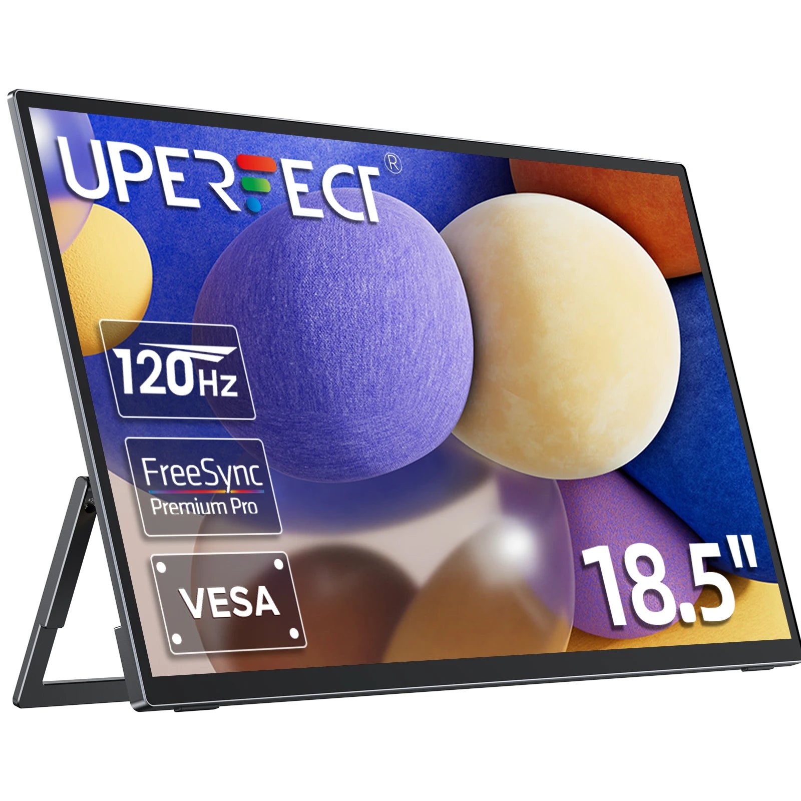 18,5 Inch Portable Monitor – Tweede Scherm – Draagbaar Display – Extern Scherm – Gaming Monitor – Full HD 1080p – 120Hz Verversingssnelheid - QUORE