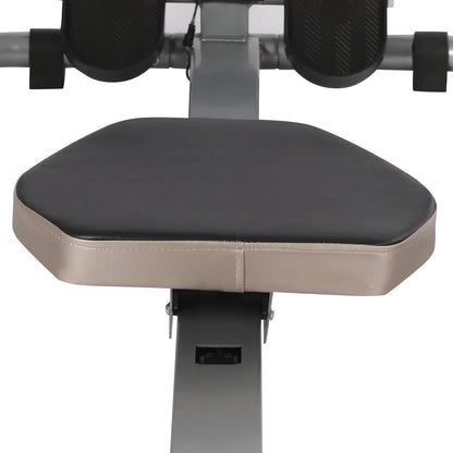 Hydraulische Roeimachine – Roeitrainer – Fitnessapparaat – Indoor Rower – Full Motion Roeimachine – Zwart – Verstelbare Weerstand 15-55kg – Stil en Compact Met LCD-Display