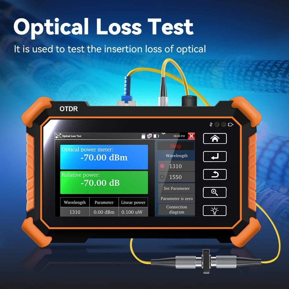 Multifunctionele Optische Fibertester – OTDR Tester – Glasvezel Meter – Kabel Tester – Ethernet Tester – 12-in-1 Functie – Event Map Foutlokalisatie - QUORE