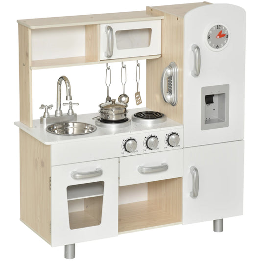 Houten Kinderkeuken – Speelkeuken – Kinderkeukentje – Keukentje Voor Kinderen – MDF En Dennenhout – Inclusief Accessoires – EN71 Veiligheid