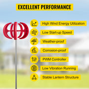 Vevor - Wind Turbine - Windmill Generator - Wind Turbine Generator - Wind Energy - Wind Turbine – 100W - 12V - 5 Blades - Red