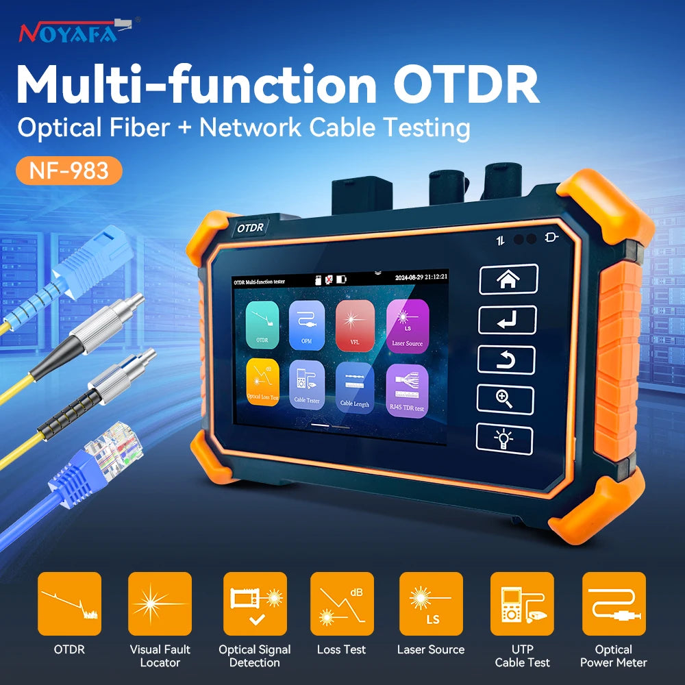 Multifunctionele Optische Fibertester – OTDR Tester – Glasvezel Meter – Kabel Tester – Ethernet Tester – 12-in-1 Functie – Event Map Foutlokalisatie - QUORE