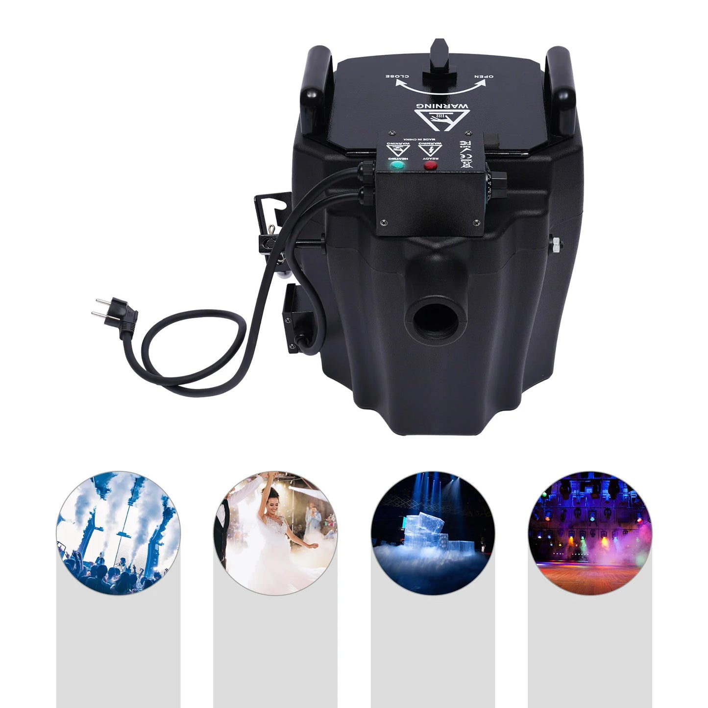 Droogijs Machine – Rookmachine – Rookgenerator – Podiumeffect – Evenementenmachine – 3500W Vermogen – 5 Kg Droogijs Capaciteit - QUORE