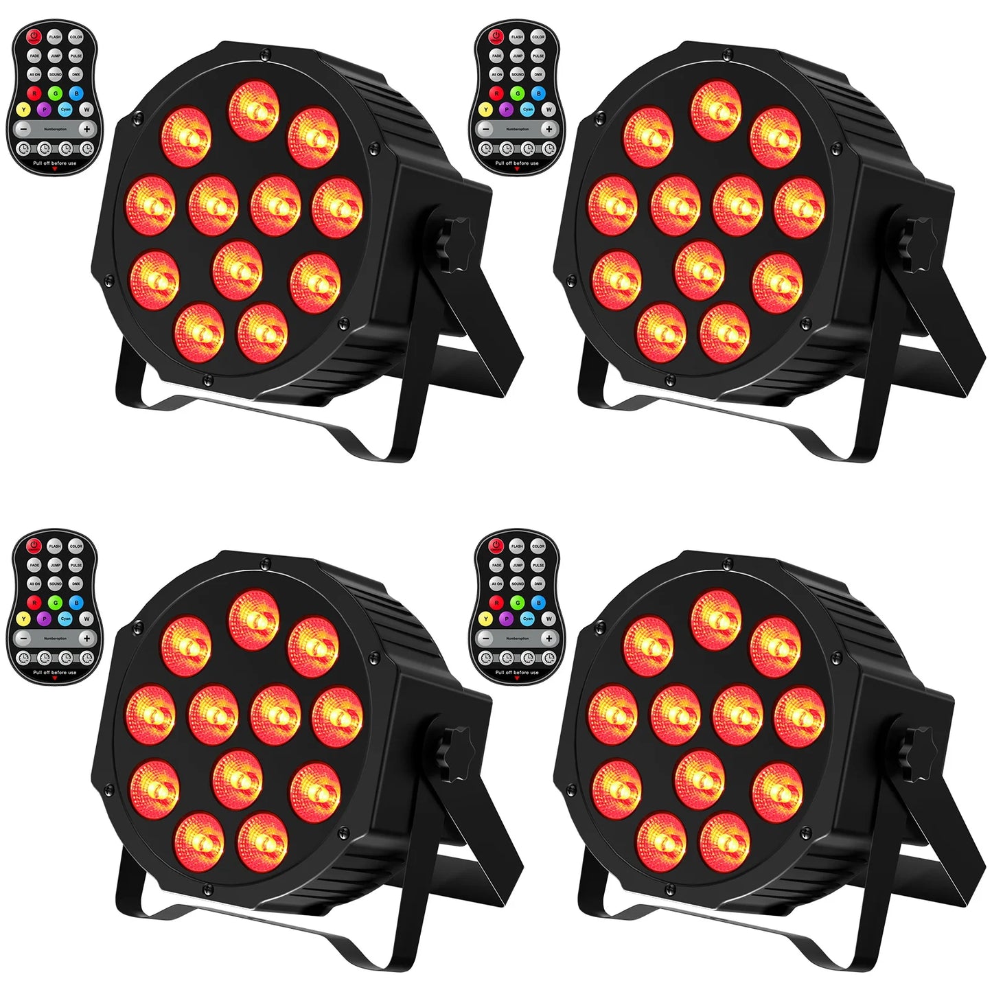 LED Par Light – Draadloze Parlamp – Podiumverlichting – DJ Licht – Stroboscoop Licht – 4pcs EU Plug – 9 Uur Batterijduur – RGBW Kleurverlichting