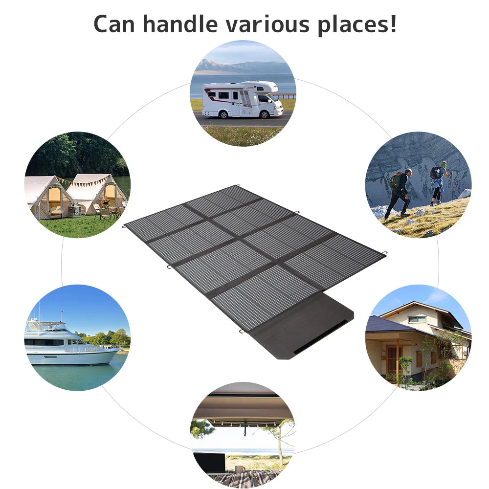 Zonnepaneel - Opvouwbaar Zonnepaneel - Sun Power - Zonnecellen Oplaadbatterij - 120W - Draagbare Zonneoplader - Waterdicht - voor Camping, RV, Tuin en Dak