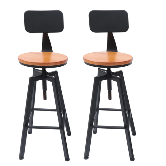 Barkruk Set van 2 - Eetkamerstoelen - Barkruk - Kleine Stoel - Barstoel - Zwart