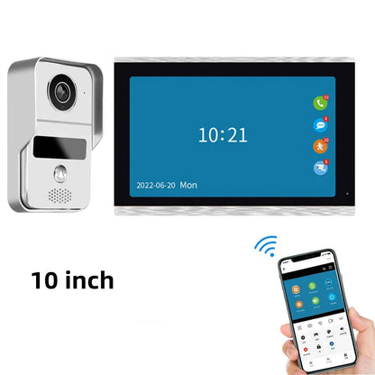 Draadloze Video Deurintercom – Video Deurbel – Intercom Systeem – Huisbeveiliging – Digitale Deurbel – 7 Inch Kleurentouchscreen – 1080p Camera Met Nachtzicht