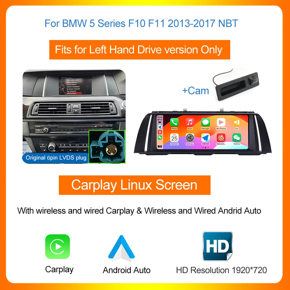 10,25" Car Radio – Touchscreen Navigatie Systeem – Multimedia Audio Speler – Infotainment Module – NBT Cam Variant – Draadloos CarPlay – Hoge Resolutie 1920x720 Pixels