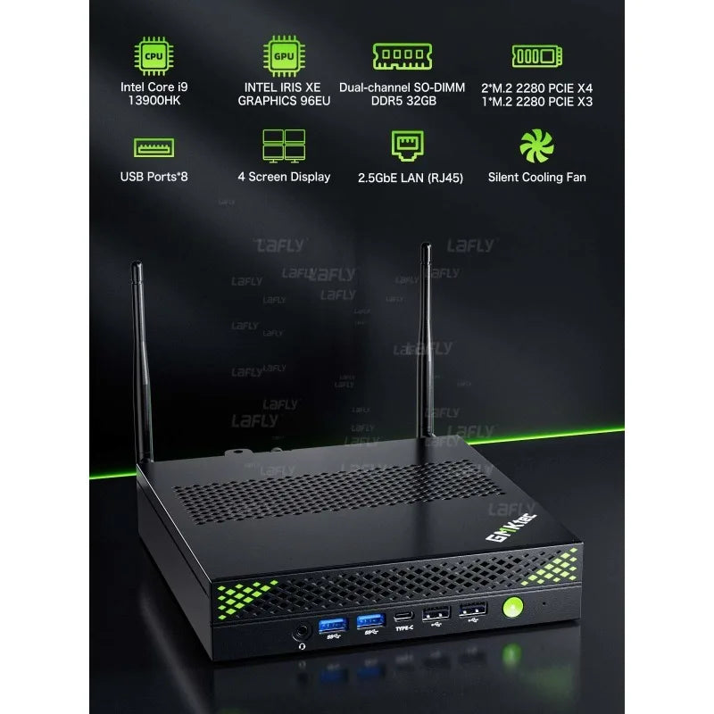 Mini PC – Mini Desktop – Compacte Computer – Kleine PC – Krachtige PC – Intel Core i9-13900HK Processor – Tot 96 GB DDR5 RAM