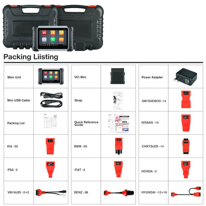OBD2 Diagnosescanner – Auto Codelezer – Foutcode Scanner – Voertuig Tester – 7 Inch Touchscreen – Bluetooth Verbinding