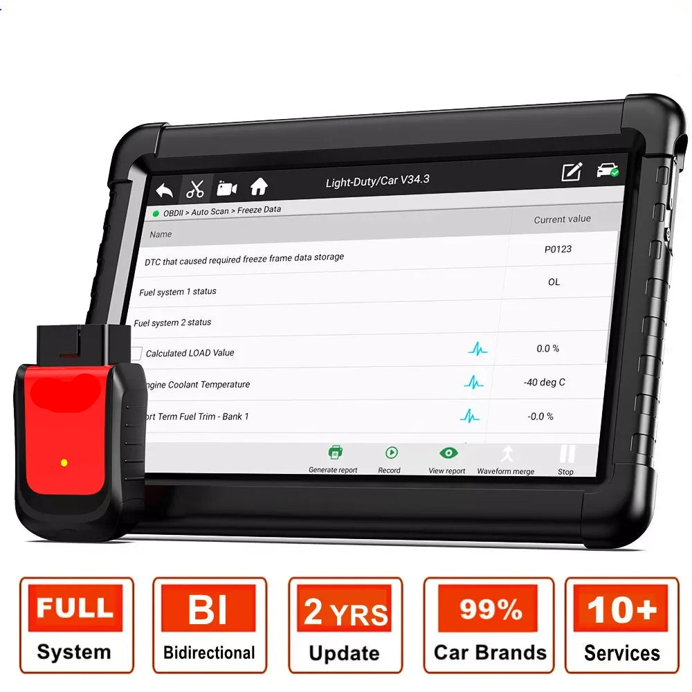 OBD2 Scanner – Diagnoseapparaat – Autodiagnose – Foutcode Lezer – Systeemdiagnose – 10,1 Inch Touchscreen – Bluetooth Verbinding