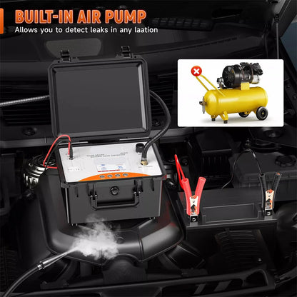 Automotive Mistmachine - Auto Rooklekdetector  - EVAP Lekdetectie - Vacuüm Tester - 12V - 0.44-0.5 psi - Diagnostische Tool - Turbo Lektest - Diagnostische Analyzer met Geïntegreerde Luchtpomp - voor Auto's
