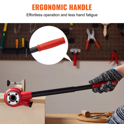 Vevor - Pipe Guide - Ratchet Tool - Portable Pipe Reading Kit - with 6PCS NPT Dies - Ratchet Pipe Reading Kit - Pipe Die