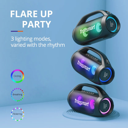 Tronsmart - Bluetooth Speakers -Draadloze Bluetooth Luidspreker -Bluetooth speaker Waterproof- 24-uurs speeltijd - met draagbaar handvat, voor kamperen en buiten - Black Bang SE