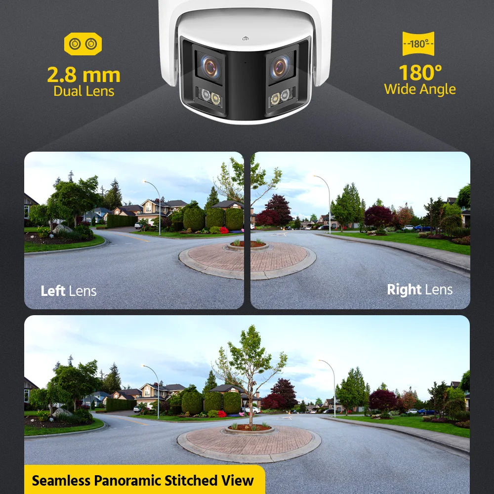 ANNKE 180° 6MP POE Video Surveillance System DUO POE Dual Lens Outdoor Video Camera AI Human Detect Security Camera 8MP NVR