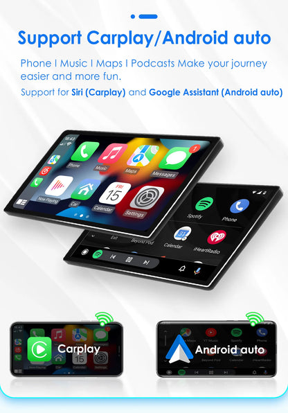2DIN Autoradio – Multimedia Speler – Navigatiesysteem – Dashboard Unit – Touchscreen Radio – 9 Inch Display – Draadloze CarPlay & Android Auto – 8-Core Processor met 6GB RAM