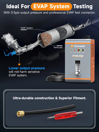 Rooktester Auto – Lekdetectie – Rookgenerator – Luchtpomp – Flowmeter – Ingebouwde Luchtpomp – Temperatuurbeveiliging - QUORE