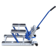 Krik - Garagekrik - Hydraulische krik - Hydraulische Motorfietslift - 680 kg - Onderhoudslift - met Voetpedaal - Hydraulisch voor Werkplaats - Blauw