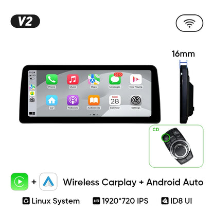 Ainavi 12.3 Inch Car Radio For BMW 5 Series F10 CIC F11 NBT 2011-2016 Multimedia Player Wireless Carplay Android Auto HeadUnit