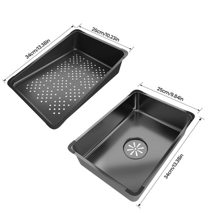 Multifunction Digital Display Kitchen Sink Smart Kitchen Sinks Stainless Steel Sink with Two Integrated Waterfall Taps