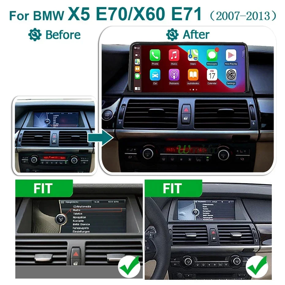 Carplay Autoradio – Multimedia Speler – Auto Radio – 2DIN Navigatiesysteem – Bluetooth Stereo – 12,5 Inch Touchscreen – Draadloos CarPlay – Android 14