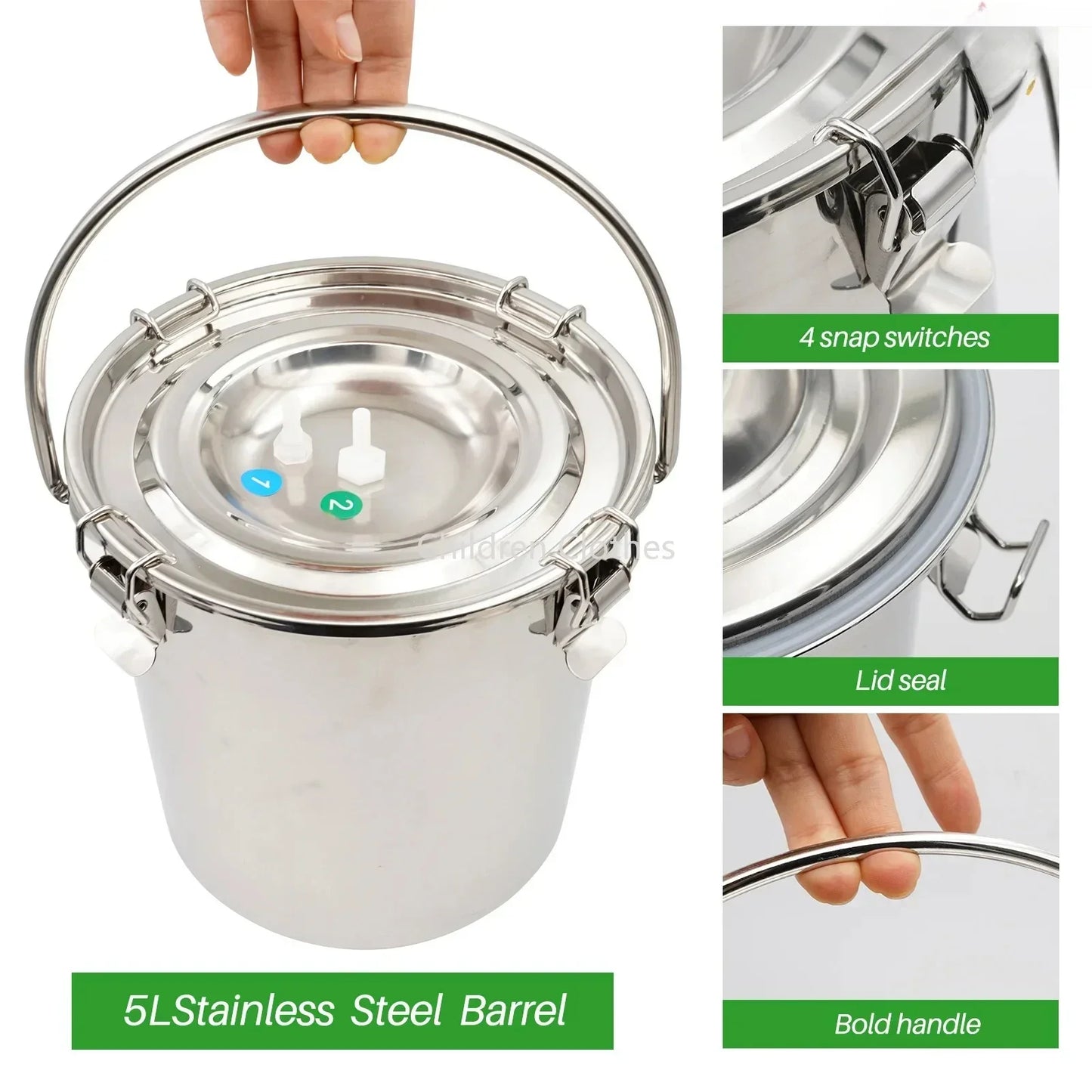 Melkmachine – Elektrische Melkset – Melkopschuimer – Flesvoeding Apparaat – Baby Melk Maker – 5 Liter Roestvrijstaal – Instelbare Zuigkracht