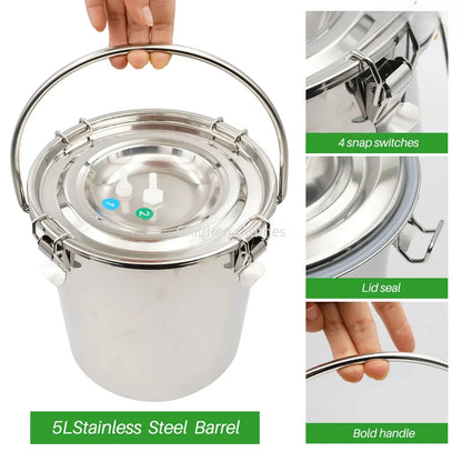 Melkmachine – Elektrische Melkset – Melkopschuimer – Flesvoeding Apparaat – Baby Melk Maker – 5 Liter Roestvrijstaal – Instelbare Zuigkracht