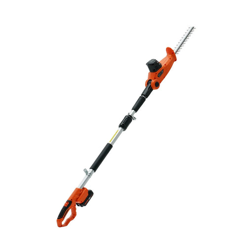 Vevor - Branch trimmer - Hedge trimmer - Cordless hedge trimmer - 20V - 74"-94" telescopic design for high branches - 18 inch double edge steel blade - Orange