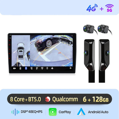 Carplay Radio – Autoradio – Multimedia Systeem – Navigatie – Android Auto – 9 Inch Touchscreen – Draadloos CarPlay & Android Auto – DSP Geluidsverwerking