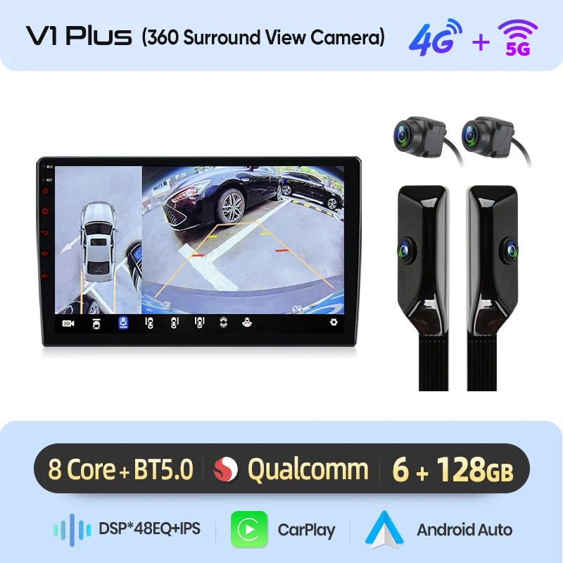 Carplay Autoradio – Android Autoradio – Multimedia Systeem – Navigatiesysteem – Auto Audio – 9 Inch Touchscreen – Draadloze CarPlay & Android Auto