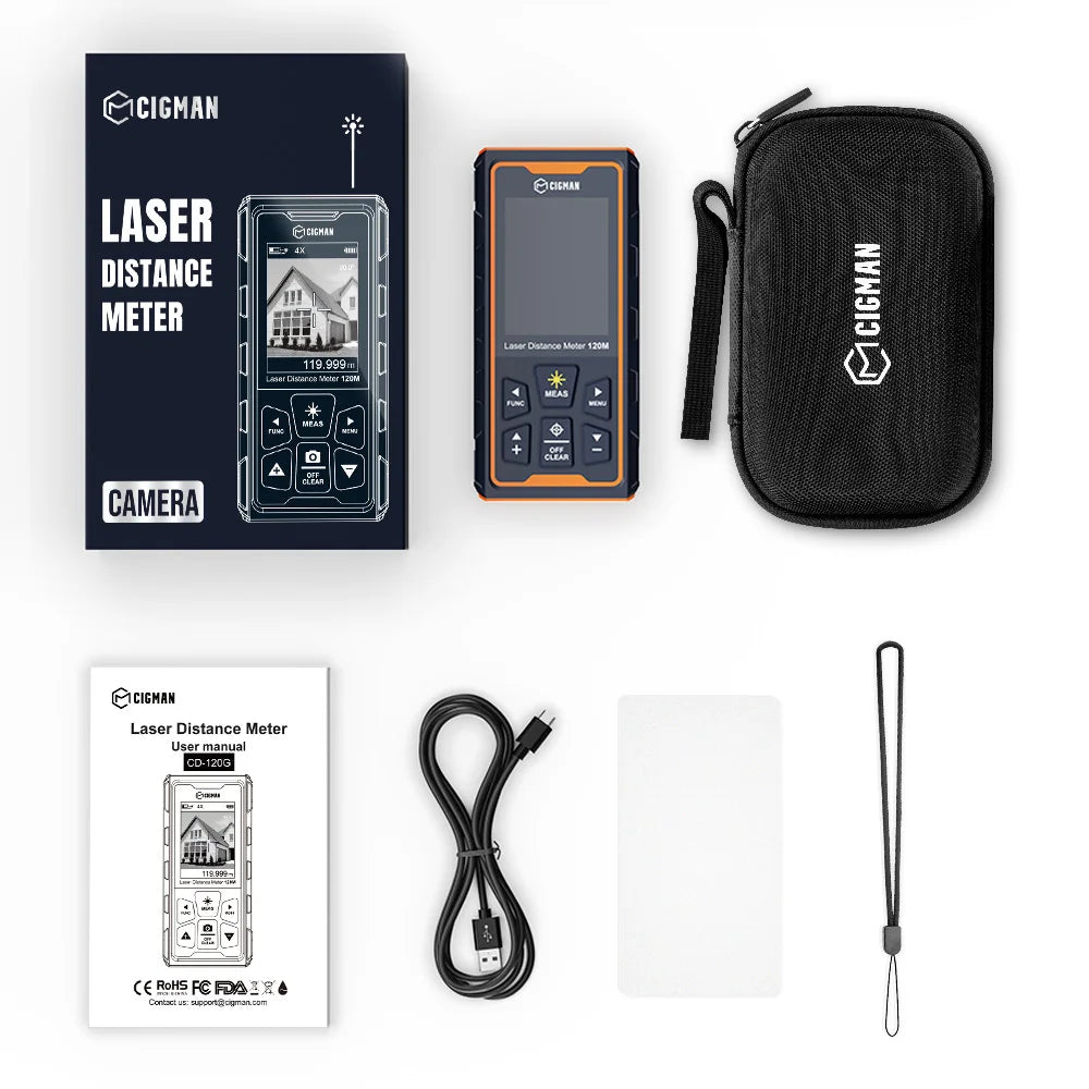 Lasermeetapparaat – Afstandsmeter – Meetinstrument – Laserafstandsmeter – Meetlint – Meetafstand Tot 120 Meter – IP68 Waterdicht