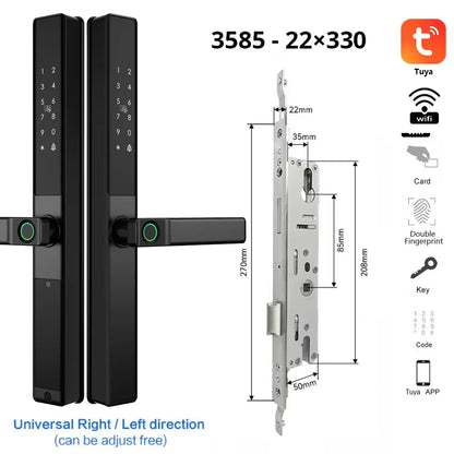 Vingerafdrukslot – Slimme Deurslot – Elektronisch Slot – Smart Lock – Deurklink Slot – Wifi Connectiviteit – IP67 Waterdicht – Aluminium Materiaal